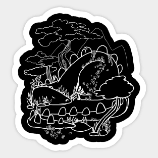 Overgrown Dinosaur - Inktober 2019 Sticker